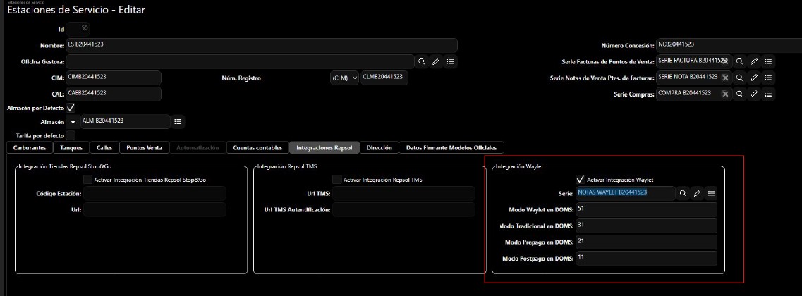 Configuración integración Waylet
